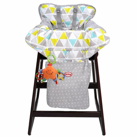 Nuby Baby Shopping Cart Cover and High Chair Cover 2 in 1 Geometric Triangles - Picture 2 of 6